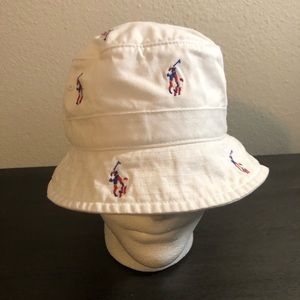 Polo Ralph Lauren Men's Signature Pony Cotton Bucket Hat, White